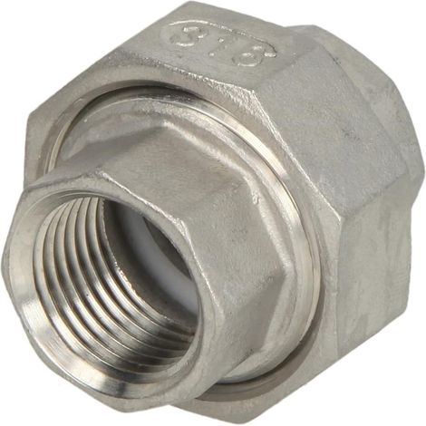 Raccord à visser étanchement conique en inox 4'' FF/FF