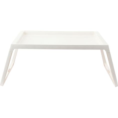Plateau de lit pour ordinateur portable, table de pique-nique légère et portable pour travailler et écrire, blanc (1/5)