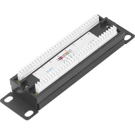 Panneau de brassage réseau mural à 8 ports avec support de câblage UTP Cat6 non blindé pour câble 23-28 AWG (1/5)