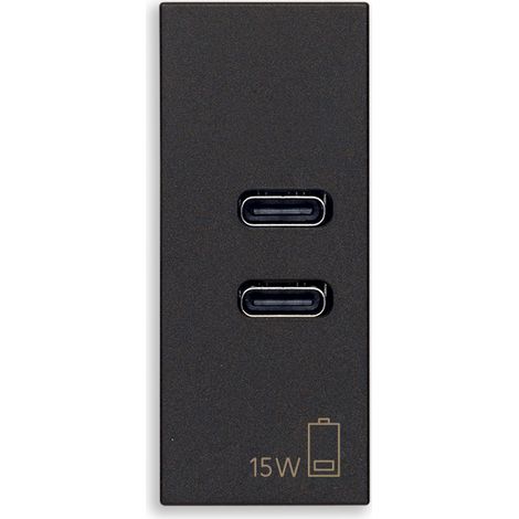 VIMAR - 30292.CCG Alimentatore USB C+C 15W 3A 5V nero