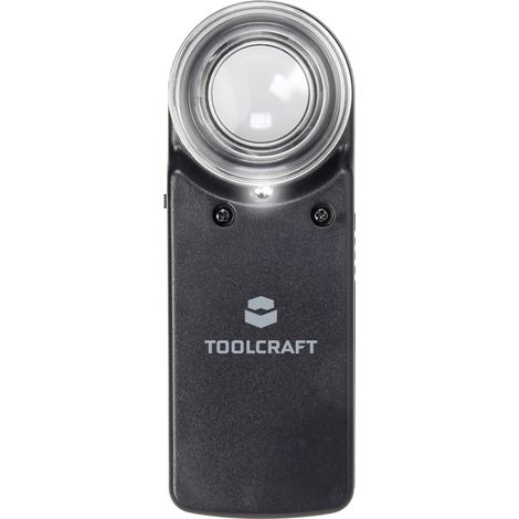 TOOLCRAFT 1303080  Handlupe mit LED-Beleuchtung Vergrößerungsfaktor: 15 x Linsengröße: (Ø) 20 mm
