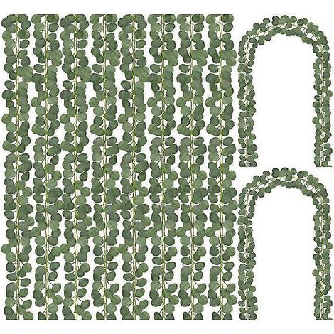 Guirlande de verdure artificielle, fausses feuilles d'eucalyptus (1/5)