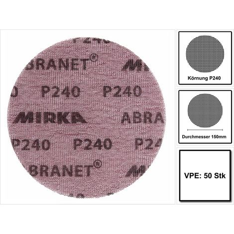 Scatola 50 dischi abrasivi auto-aderenti Abranet Ø 150 mm MIRKA Grana: 240