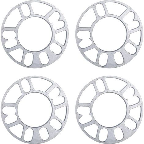 Juego de 4 espaciadores de rueda de aleación de aluminio de 5 mm, adaptador universal para montaje de ruedas de 4 o 5 espárragos, espaciadores de rueda (tamaño: 5 mm) (1/5)