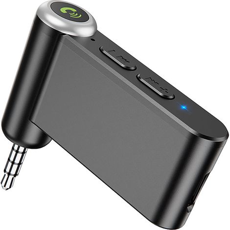 Récepteur Bluetooth 5.0 multifonction avec prise jack 3,5 mm, adaptateur AUX sans fil pour voiture et chaîne hi-fi (noir) (1/5)