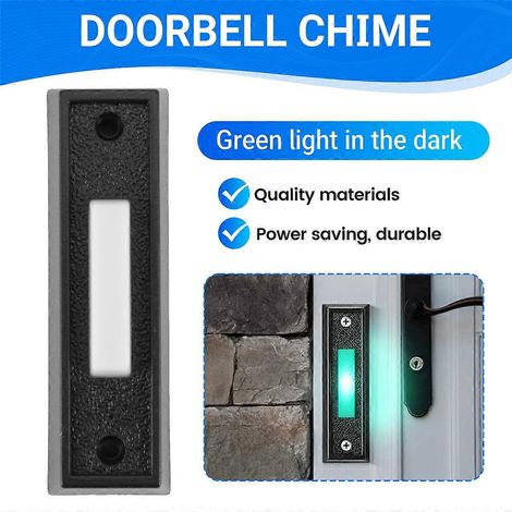 1 bouton de sonnette filaire avec lumière LED, remplacement de sonnette (1/5)