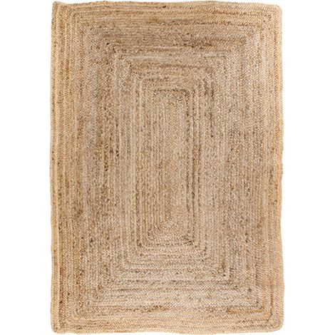 Tapis 180x240 cm en jute naturelle tressée - FLORA (1/3)