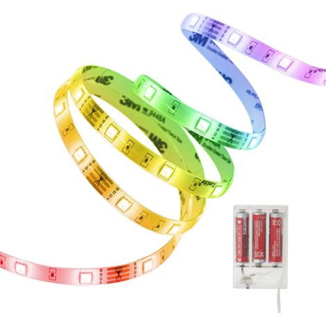 Xanlite – Ruban LED lumineux 1m RVB – Autonomie 28h – 345 lumens – Installation adhésive – SKU LSAK1PIRVB (1/5)