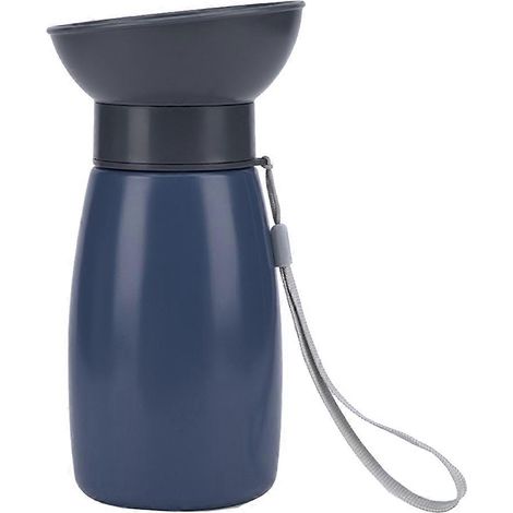 Hunde-Trinkflasche, ideal zum Wandern, tragbar und wasserdicht, kompatibel mit allen Hunderassen (blau). (1/5)