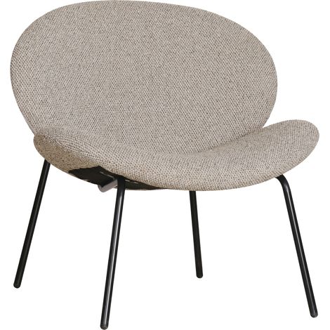HAPPY GARDEN - Fauteuil en tissu taupe chiné SACHA