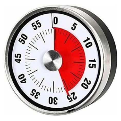 Minuterie Cuisine - Minuteur Magnétique 60 Minutes - Compte À Rebours Visuel Pour Cuisson Grill Vapeur - 1 Pièce (1/4)