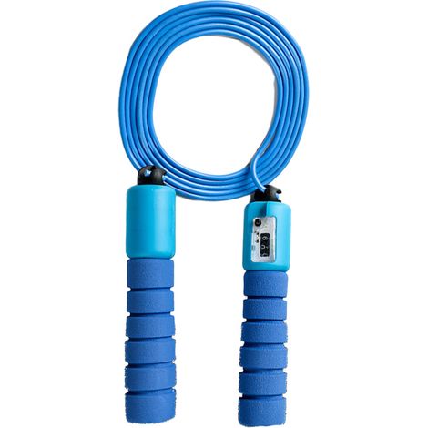 Corde à Sauter - Poignées Numériques avec Compteur de Calories - Réglable en Longueur - Pour Entraînement Fitness Intérieur et Extérieur - 1 Pièce (1/5)