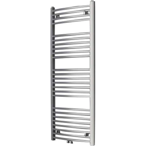 Radiateur de salle de bain chromé brillant avec raccord central HxB 1264x600 mm (1/5)
