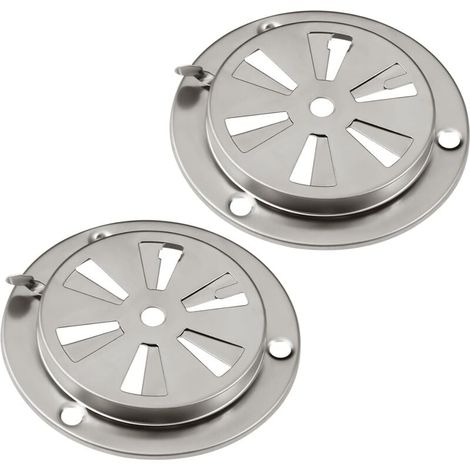 Barbecue fumoir Air Kit d'aération, 2 pièces en acier inoxydable pour grille de ventilation pour une meilleure circulation de l'air, pièces de rechange pour gril, cuisinière et fumoir (1/4)