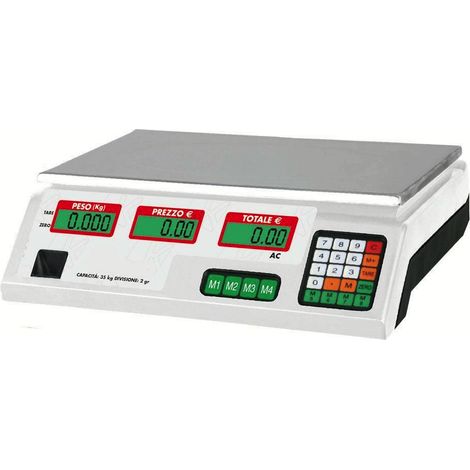 BILANCIA ELETTRONICA PROFESSIONALE DA BANCO DIGITALE 35 KG 2 GRAMMI CUCINA 990ks