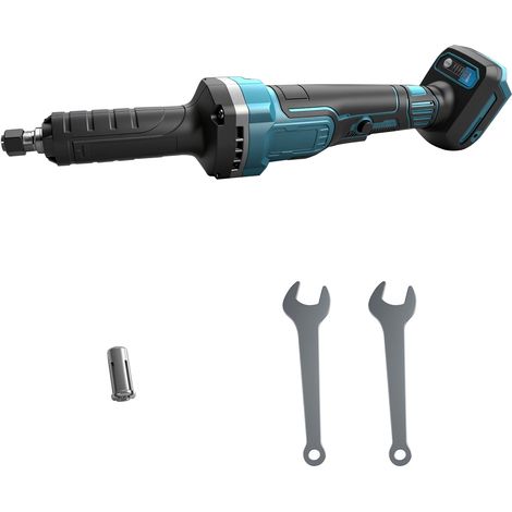 Meuleuse droite sans fil compatible avec batterie 18 V, meuleuse droite sans balais mandrin 6 mm 3 mm, meuleuse droite à 4 vitesses variables pour le ponçage, polissage (1/5)