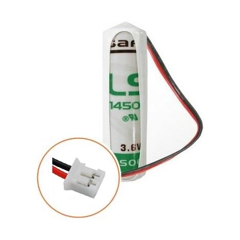 Saft Batteria litio 3,6V 2600mAh connettore JST PHR-02 Ascoel - ER14505 LS14500