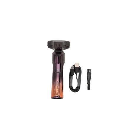 Elektrischer 3D 3-in-1 Barttrimmer mit Doppelring-Scherkopf, kabellos, wiederaufladbar und abwaschbar, für trockene und nasse Haut geeignet, ideal für Reisen und Zuhause.