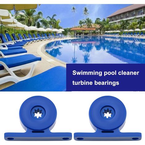 Juego de 2 rodamientos de bolas para turbina, accesorios para la limpieza de piscinas, aptos para Polaris 180/280/C-80, tamaño 50 x 33 mm, color azul. (1/4)