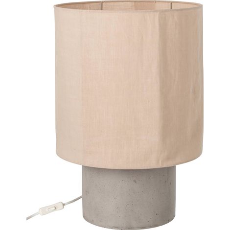 Lampe de table beige en ciment (1/5)