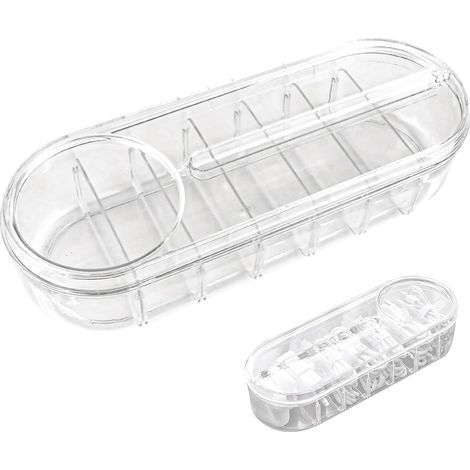 Boite Cable, Boite a Cable, Boite Cable Rangement, 7 Compartiments Transparents Boite Rangement Cable Câbles Pour Le Rangement Du Bureau, de La Papet (1/5)