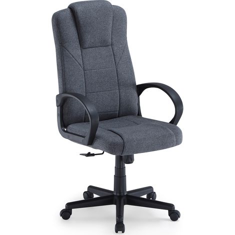 Chaise de bureau modèle Henry en tissu gris (1/4)