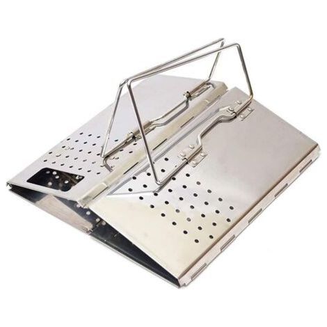 Démarreur de cheminée à charbon de bois pliable pour barbecue avec sac de transport accessoires de barbecue de camping chaleur rapide (1/5)