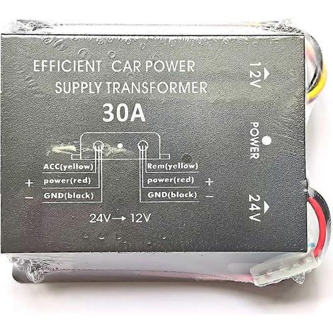 24V auf 12V 30A DC-DC-Spannungswandler mit Abwärtslüfteradapter, effizienter Kfz-Netzteiltransformator (1/5)