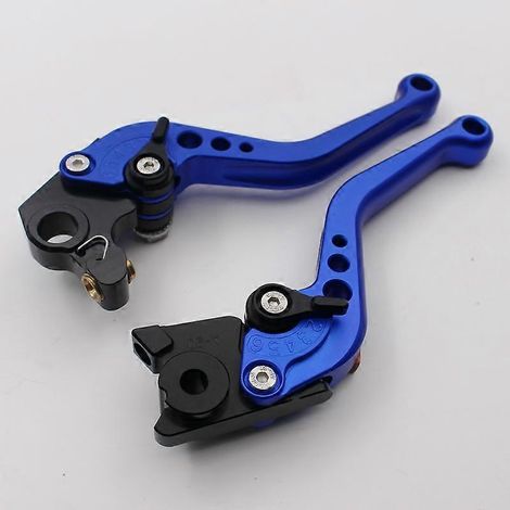 Pour motos KTM 1090 Adventure/R : poignée de klaxon de frein modifiée, accessoires de biellette de direction d'embrayage (poignée courte bleue) (1/4)