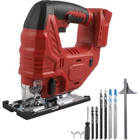 Scie sauteuse sans fil compatible avec batterie Milwaukee 18 V, outil de coupe de scie sauteuse sans balais 400 W 2700 tr/min 45° coupes biseautées pour coupe droite/courbe/cercle (sans batterie) (1/5)