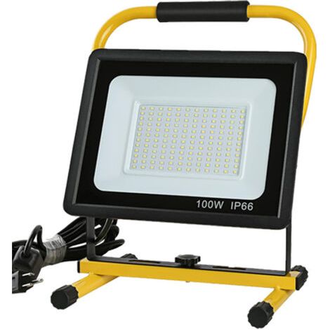100W Projecteur LED, 5000LM Super Brillant Projecteur LED Extérieur IP66 Etanche LED Projecteur, Éclairage de Sécurité Extérieur pour Terrains, Rechercher, Terrace [Classe énergétique G] (1/5)