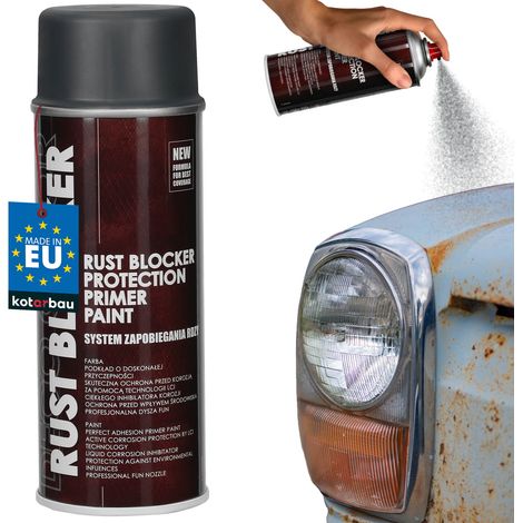 Vernice spray antiruggine per recinzioni e cancelli in metallo, grigio protettivo RAL 7011, 400 ml.