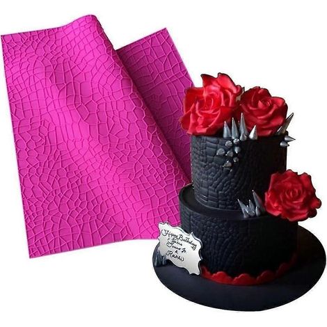Tapis de cuisine grand format à motif alligator, en silicone gaufré, pour gâteaux et pâtisseries. (1/5)