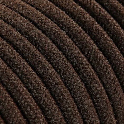 Fil Électrique Lin Marron 2x0,75mm² - Câble Électrique Textile de Qualité