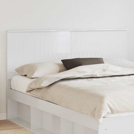Tête de lit-Panneau de lit Blanc Brillant 160 cm Bois d'ingénierie 825823 (1/5)