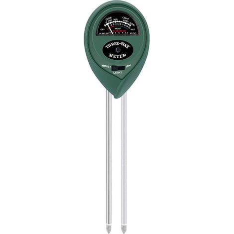 Testeur Sol - Mesure Humidité Luminosité pH - Pour Jardin Potager Pelouse - Appareil Analyse Sol Sans Pile - 27,4 cm (1/5)