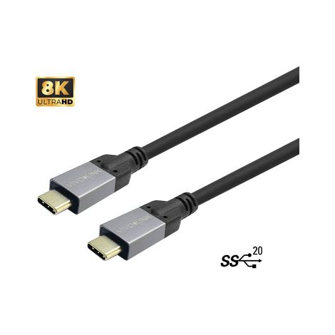 Câble USB-C Vivolink PROUSBCMM4 4 m USB 3.2 Gen 2 Noir (1/2)