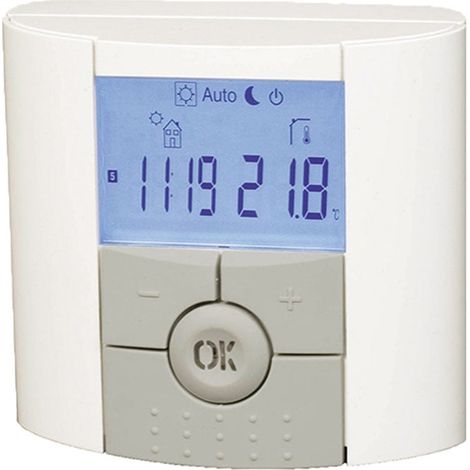 Thermador – Thermostat d'ambiance sans fil – Alimentation 2 piles AAA – Largeur 85 mm – Fonction boost pour confort rapide - RA110