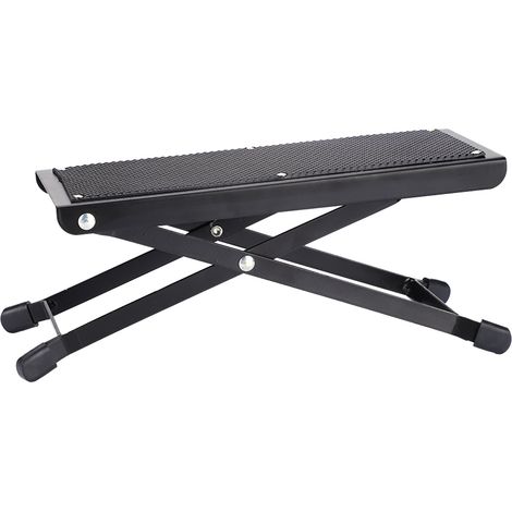 Tabouret repose-pieds de guitare pliable en métal, antidérapant et réglable, 4 positions (1/5)