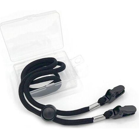 Einteiliger, winddichter Hutriemen mit Kordel, verstellbarer Handtuchhalter, mit Clip, geeignet für Outdoor-Hüte, Hutriemen mit Clip, marineblau. (1/5)