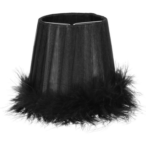 Abat-jour en plumes (1 pièce) pour lampe d'intérieur, accessoire de décoration pour lampe de chevet. (1/5)