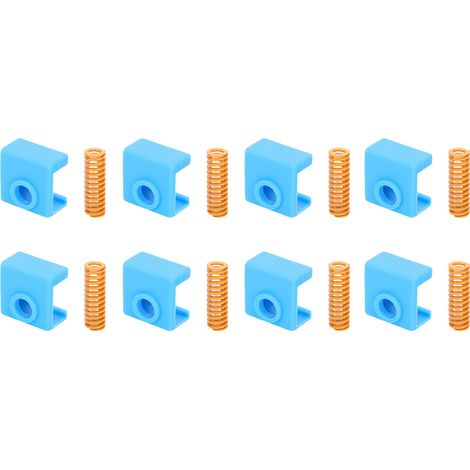 Accessoires pour imprimante 3D, 8 pièces : ressorts de plateau chauffant jaunes de 25 mm, 8 pièces, base en silicone MK8 (1/5)