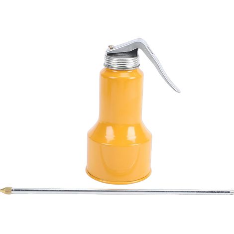 Oliera manuale da 400 ml con pompa - Metallo, alta pressione, con ugello flessibile (1/5)