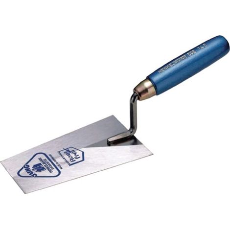 Truelle à crépi bernoise longueur 140 mm largeur 85 mm inoxydable, manche de bois de hêtre acier inoxydable (1/2)