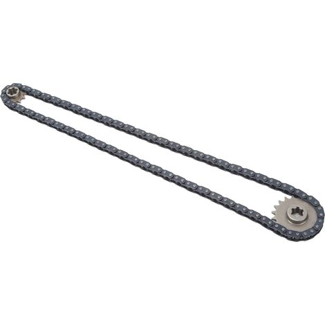 Kit chaîne de transmission T8F en acier, pignons 20T et 11T, 116 maillons, pour karting, mini-moto et véhicules tout-terrain. (1/5)