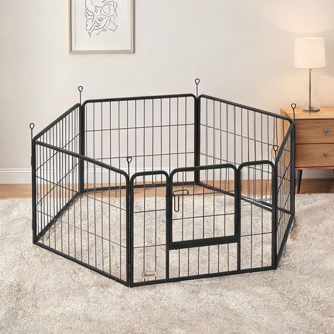 Barrière pour chien grigio Scuro en acciaio 160 x 80 x 60 cm (1/5)
