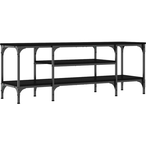 TV-Schrank Schwarz 121x35x45 cm Holzwerkstoff & Eisen vidaXL (1/5)