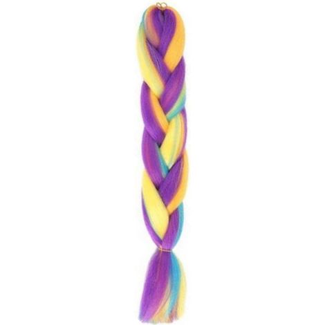 Extension per capelli sintetiche effetto ombré, trecce colorate (1/3)