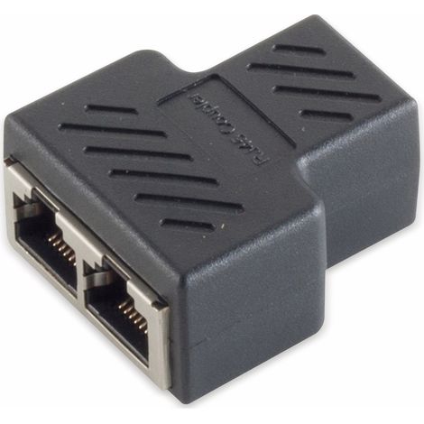 S-IMPULS RJ-45 Splitter, CAT.6, STP, PVC, noir