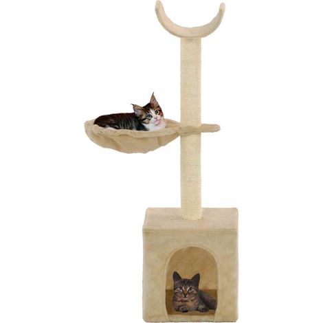 Maison Exclusive - Albero per Gatti con Tiragraffi in Sisal 105 cm Beige (1/5)